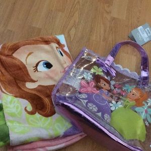 Towel and swim bag
